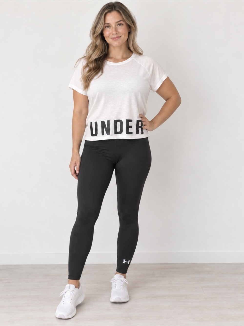 Under Armour HeatGear Tee L & Leggings M Activewear Bundle
